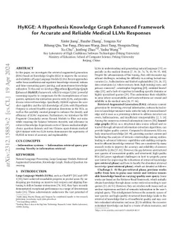 HyKGE: A Hypothesis Knowledge Graph Enhanced Framework for Accurate and
  Reliable Medical LLMs Responses