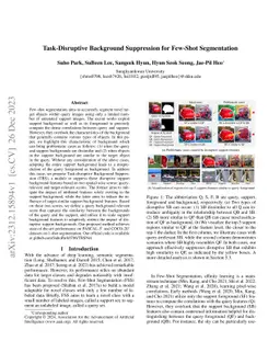 Task-Disruptive Background Suppression for Few-Shot Segmentation