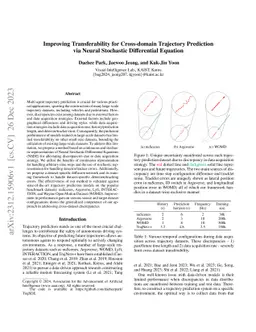 Improving Transferability for Cross-domain Trajectory Prediction via
  Neural Stochastic Differential Equation