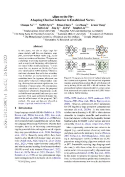 Align on the Fly: Adapting Chatbot Behavior to Established Norms