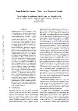 Towards Probing Contact Center Large Language Models