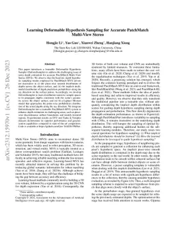 Learning Deformable Hypothesis Sampling for Accurate PatchMatch
  Multi-View Stereo
