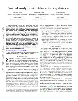 Survival Analysis with Adversarial Regularization