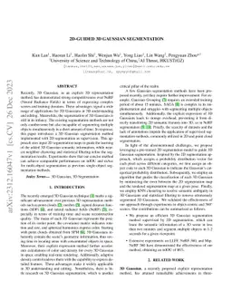 2D-Guided 3D Gaussian Segmentation