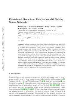 Event-based Shape from Polarization with Spiking Neural Networks