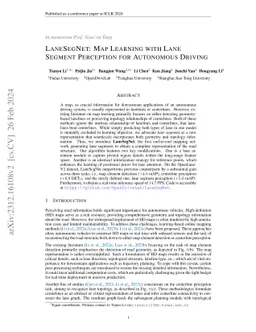 LaneSegNet: Map Learning with Lane Segment Perception for Autonomous
  Driving