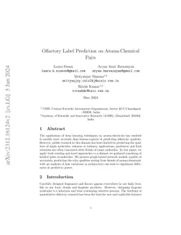 Olfactory Label Prediction on Aroma-Chemical Pairs