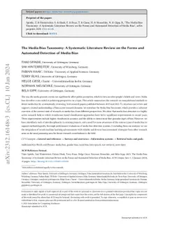 The Media Bias Taxonomy: A Systematic Literature Review on the Forms and
  Automated Detection of Media Bias