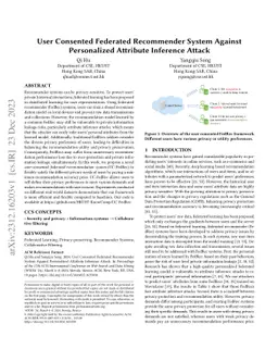 User Consented Federated Recommender System Against Personalized
  Attribute Inference Attack