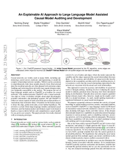 An Explainable AI Approach to Large Language Model Assisted Causal Model
  Auditing and Development
