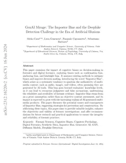GenAI Mirage: The Impostor Bias and the Deepfake Detection Challenge in
  the Era of Artificial Illusions