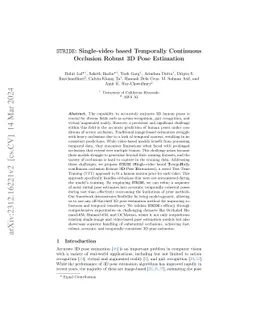 STRIDE: Single-video based Temporally Continuous Occlusion Robust 3D
  Pose Estimation