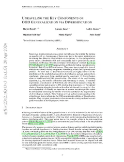 Unraveling the Key Components of OOD Generalization via Diversification