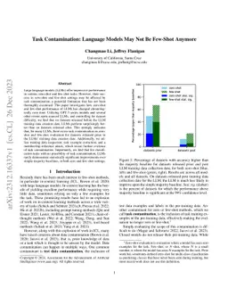 Task Contamination: Language Models May Not Be Few-Shot Anymore
