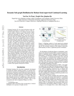 Dynamic Sub-graph Distillation for Robust Semi-supervised Continual Learning