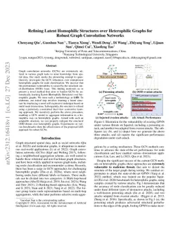 Refining Latent Homophilic Structures over Heterophilic Graphs for
  Robust Graph Convolution Networks