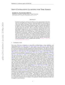 Soft Contrastive Learning for Time Series