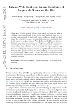 City-on-Web: Real-time Neural Rendering of Large-scale Scenes on the Web