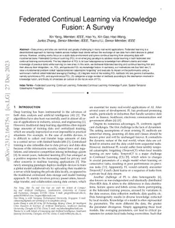 Federated Continual Learning via Knowledge Fusion: A Survey