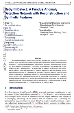 ReSynthDetect: A Fundus Anomaly Detection Network with Reconstruction
  and Synthetic Features