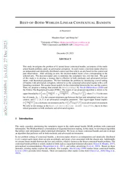 Best-of-Both-Worlds Linear Contextual Bandits