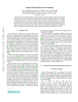 Attention-Enhanced Reservoir Computing