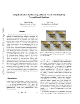 Image Restoration by Denoising Diffusion Models with Iteratively
  Preconditioned Guidance