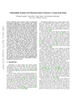 Vulnerability Scanners for Ethereum Smart Contracts: A Large-Scale Study