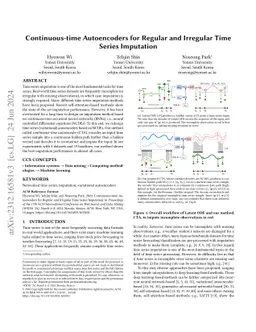 Continuous-time Autoencoders for Regular and Irregular Time Series
  Imputation