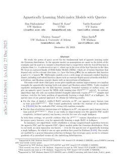 Agnostically Learning Multi-index Models with Queries