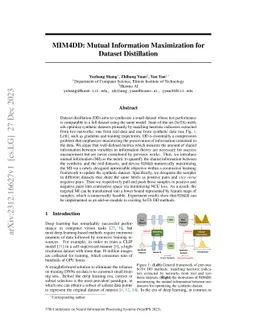 MIM4DD: Mutual Information Maximization for Dataset Distillation