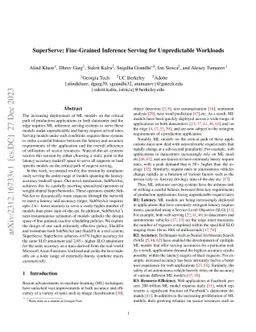 SuperServe: Fine-Grained Inference Serving for Unpredictable Workloads