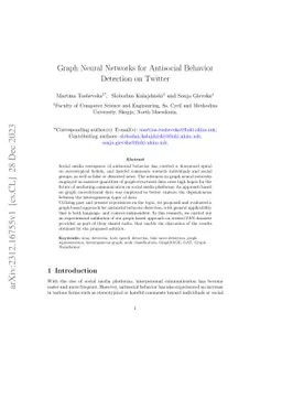 Graph Neural Networks for Antisocial Behavior Detection on Twitter