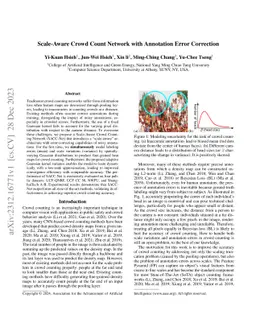 Scale-Aware Crowd Count Network with Annotation Error Correction
