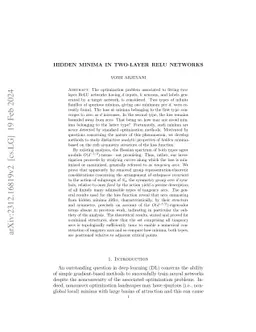 Hidden Minima in Two-Layer ReLU Networks