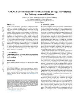 ANKA: A Decentralized Blockchain-based Energy Marketplace for
  Battery-powered Devices