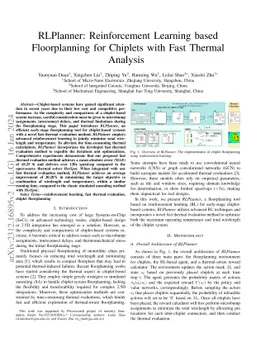 RLPlanner: Reinforcement Learning based Floorplanning for Chiplets with
  Fast Thermal Analysis