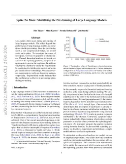 Spike No More: Stabilizing the Pre-training of Large Language Models