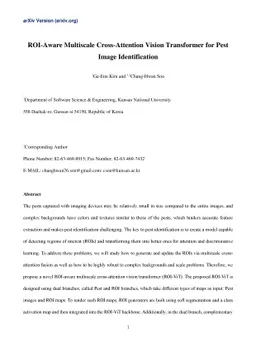 ROI-Aware Multiscale Cross-Attention Vision Transformer for Pest Image
  Identification
