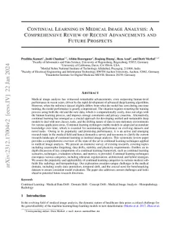 Continual Learning in Medical Image Analysis: A Comprehensive Review of
  Recent Advancements and Future Prospects