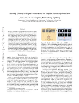 Learning Spatially Collaged Fourier Bases for Implicit Neural
  Representation