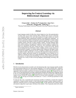 Beyond Output Matching: Bidirectional Alignment for Enhanced In-Context Learning