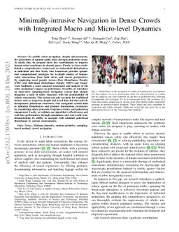 Minimally-intrusive Navigation in Dense Crowds with Integrated Macro and
  Micro-level Dynamics