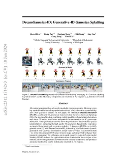 DreamGaussian4D: Generative 4D Gaussian Splatting