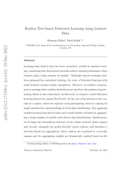 Replica Tree-based Federated Learning using Limited Data