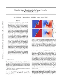 Function-Space Regularization in Neural Networks: A Probabilistic
  Perspective
