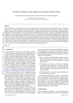 Geometric Guidance for Globally Synchronized Deployment of Elastic Geodesic Grids