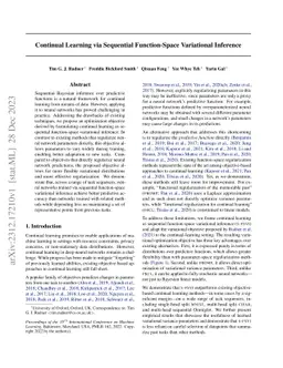 Continual Learning via Sequential Function-Space Variational Inference