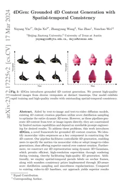 4DGen: Grounded 4D Content Generation with Spatial-temporal Consistency