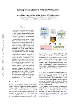 Learning to Generate Text in Arbitrary Writing Styles